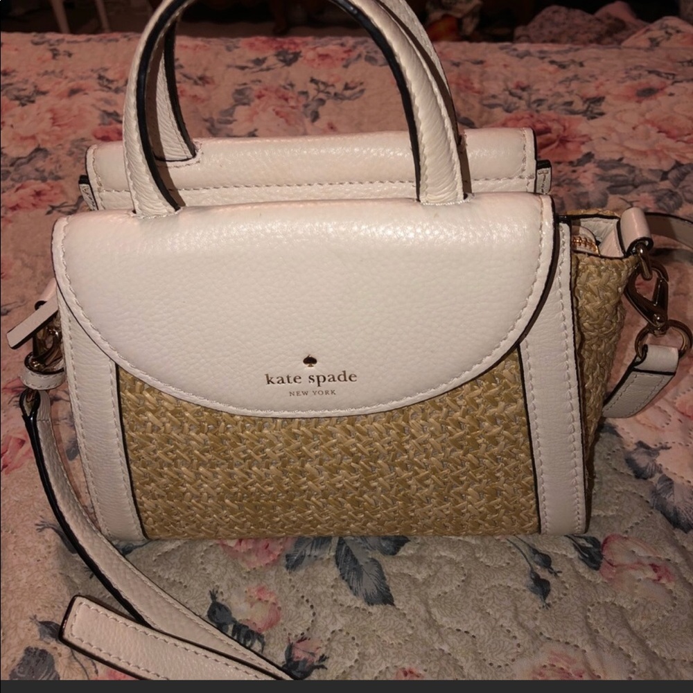 Kate Spade-Cobble Hill Small Straw Adrien Bag